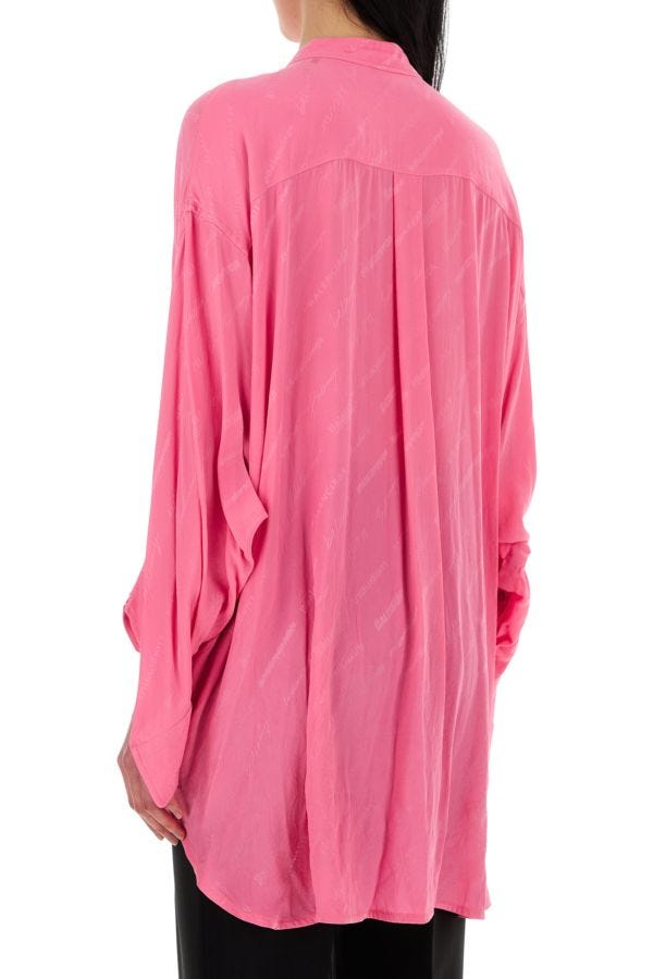 BALENCIAGA | Embroidered crepe oversize shirt