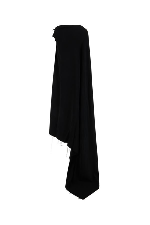 BALENCIAGA | Black stretch viscose blend long-cut dress