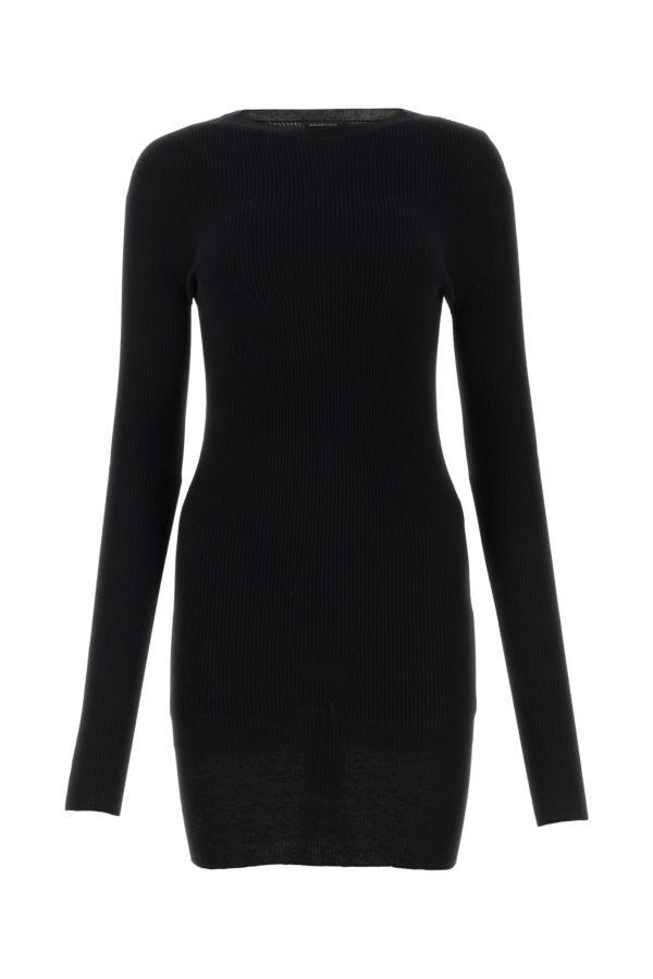BALENCIAGA | Black cotton mini dress