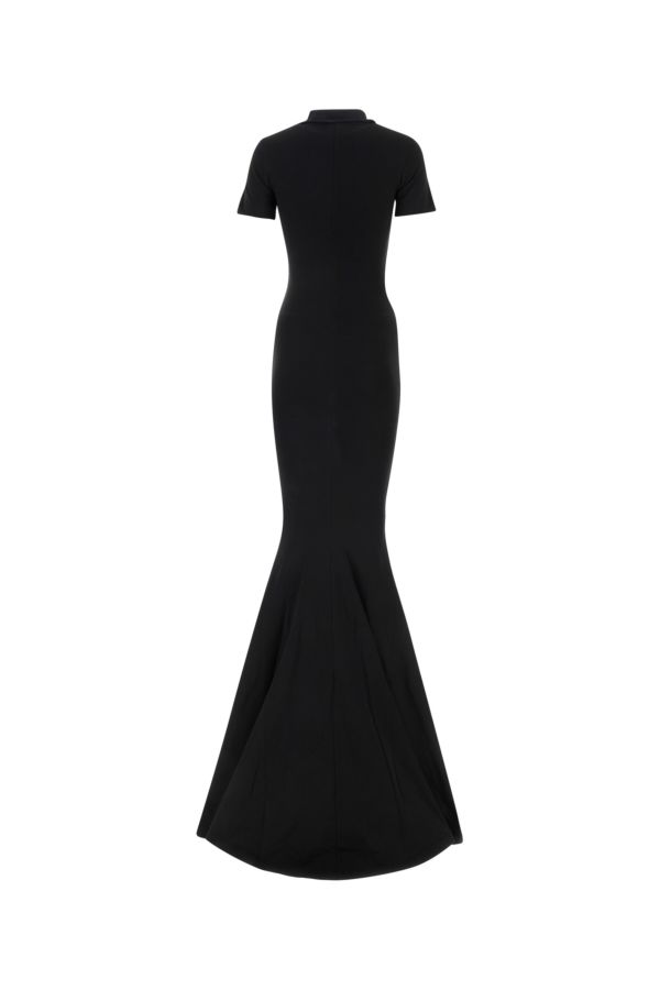 BALENCIAGA | Black stretch cotton long dress