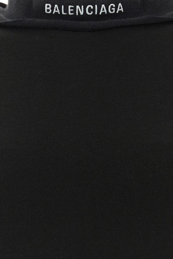 BALENCIAGA | Black stretch cotton long dress