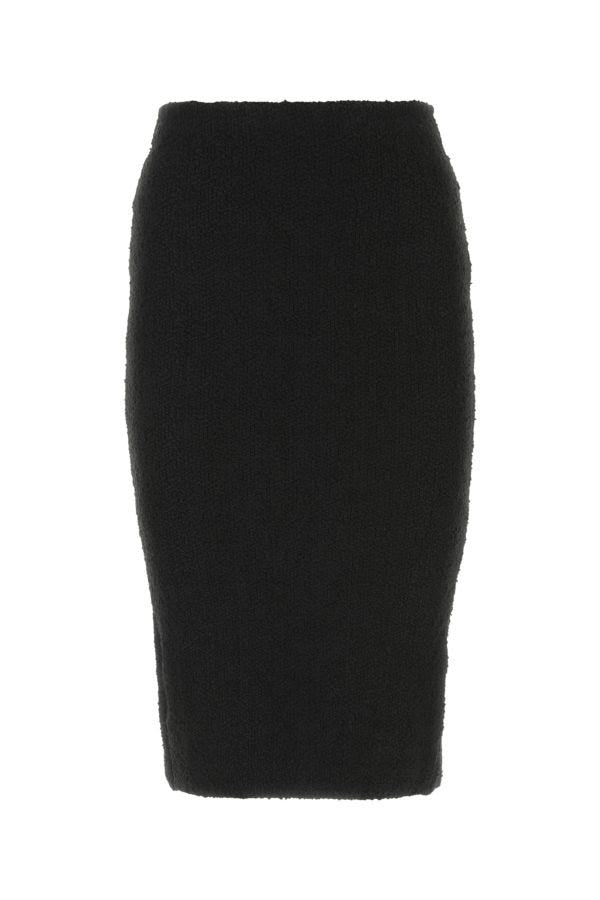 BOTTEGA VENETA | Black terry fabric skirt