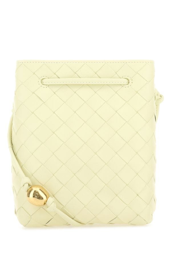 BOTTEGA VENETA | Pastel yellow leather bucket bag