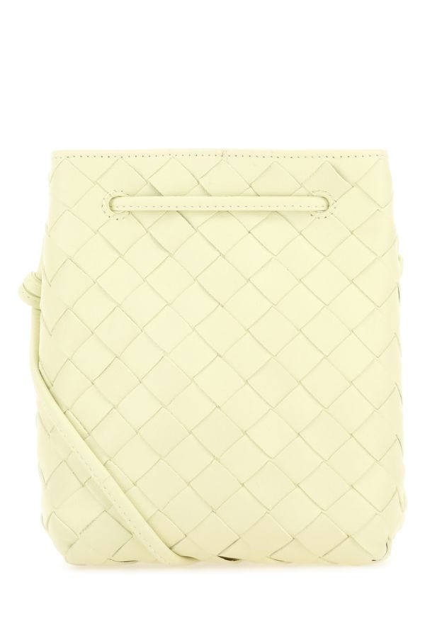 BOTTEGA VENETA | Pastel yellow leather bucket bag