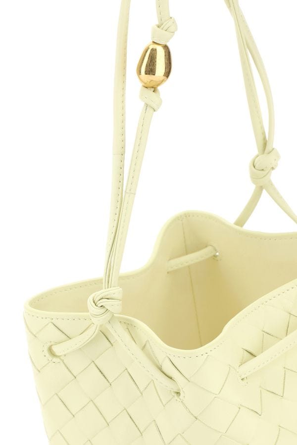 BOTTEGA VENETA | Pastel yellow leather bucket bag