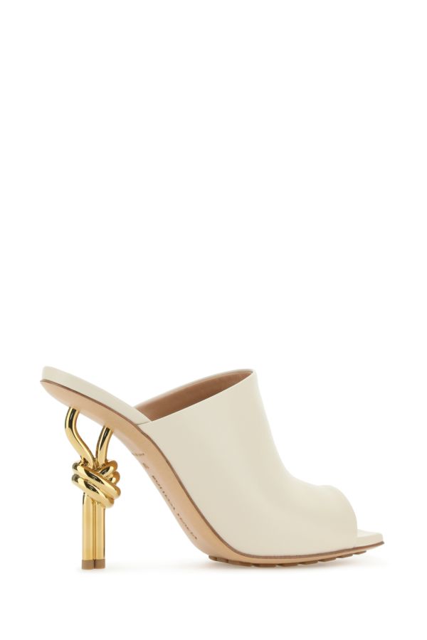 BOTTEGA VENETA | Ivory nappa leather Knot mules