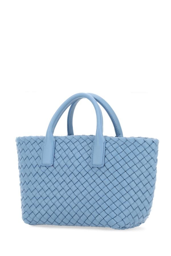 BOTTEGA VENETA | Cerulean blue leather mini Cabat handbag