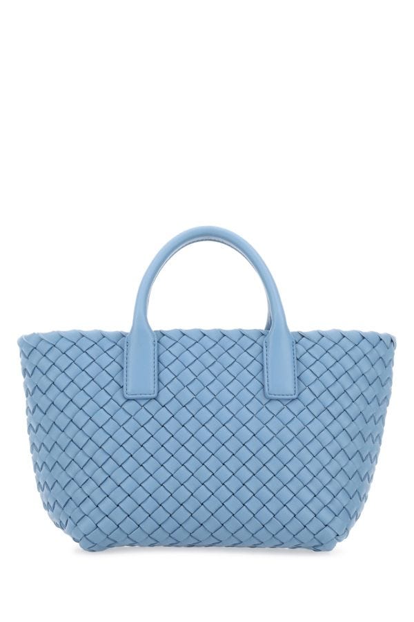 BOTTEGA VENETA | Cerulean blue leather mini Cabat handbag