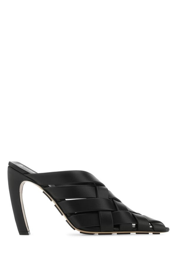 BOTTEGA VENETA | Black nappa leather Alfie mules