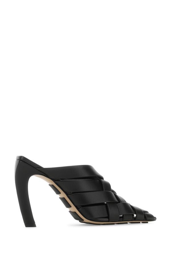BOTTEGA VENETA | Black nappa leather Alfie mules