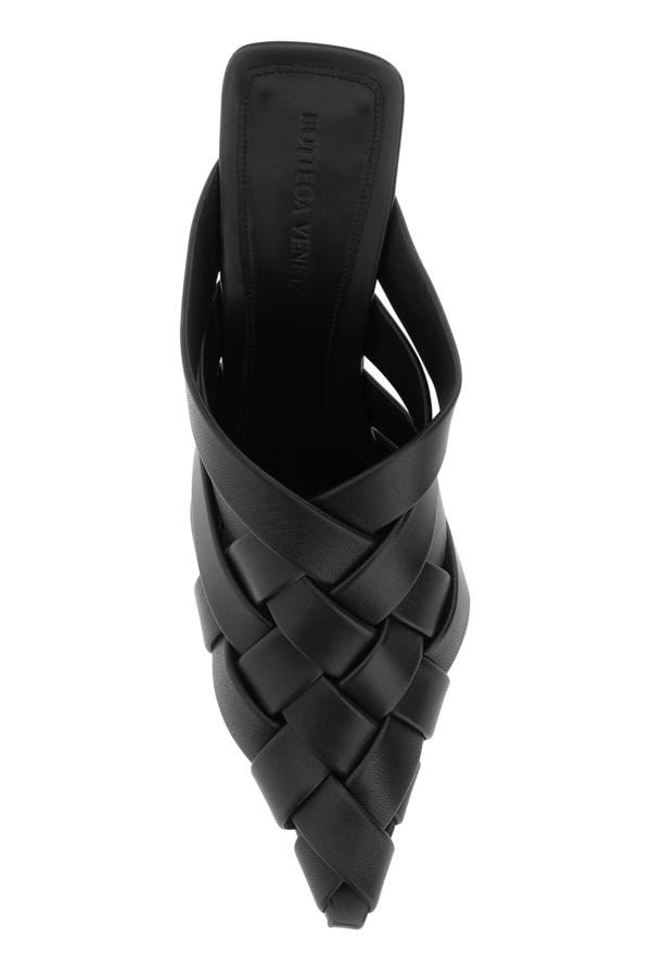 BOTTEGA VENETA | Black nappa leather Alfie mules