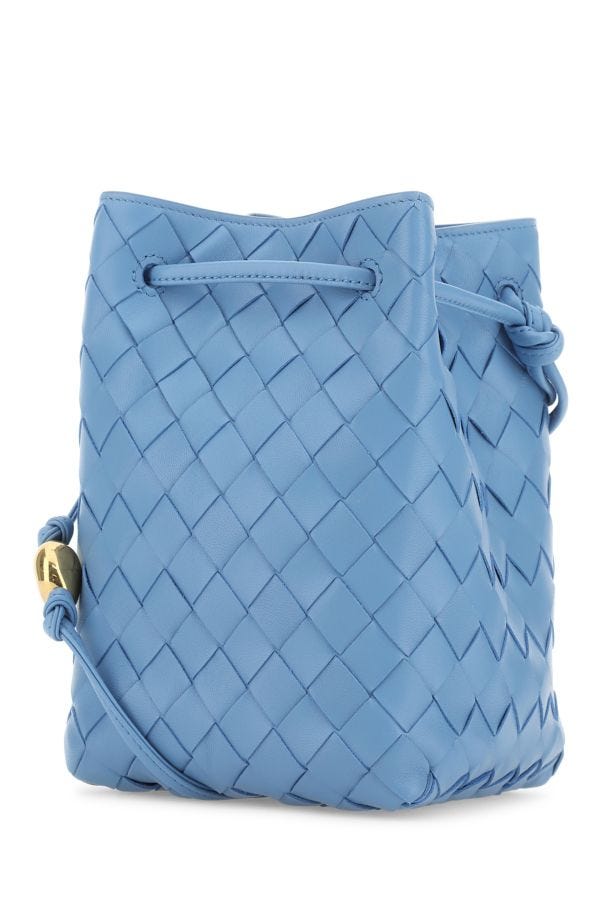 BOTTEGA VENETA | Cerulean blue leather bucket bag