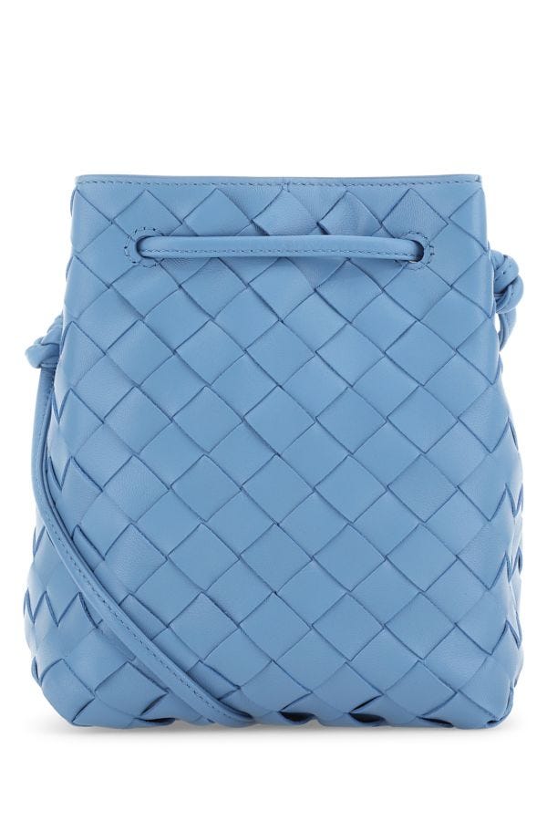 BOTTEGA VENETA | Cerulean blue leather bucket bag