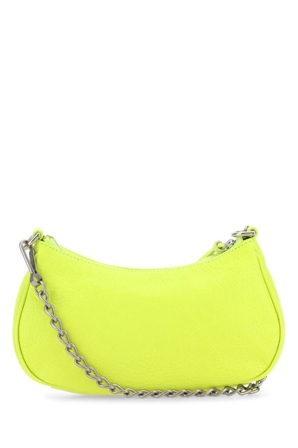 BALENCIAGA | Fluo yellow leather Le Cagole mini handbag