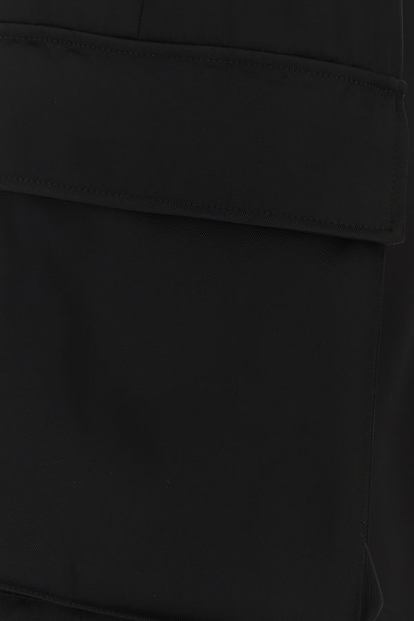 VERSACE | Black satin cargo pant