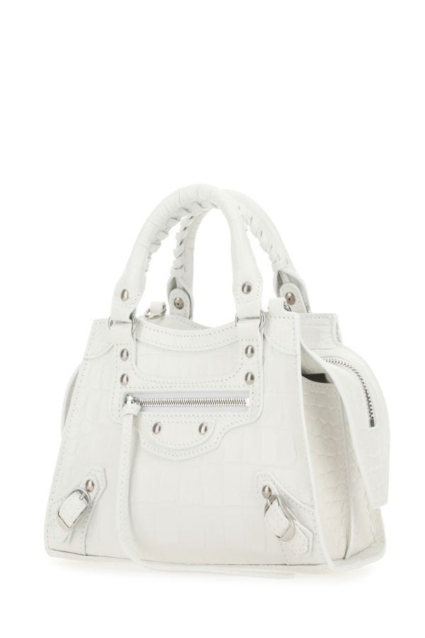 BALENCIAGA | White leather mini Neo Classic handbag