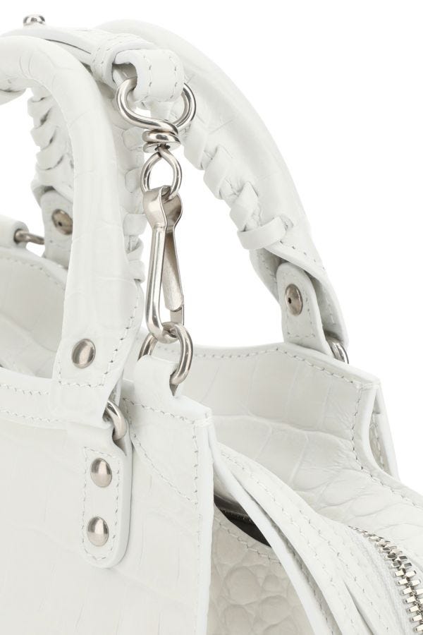 BALENCIAGA | White leather mini Neo Classic handbag
