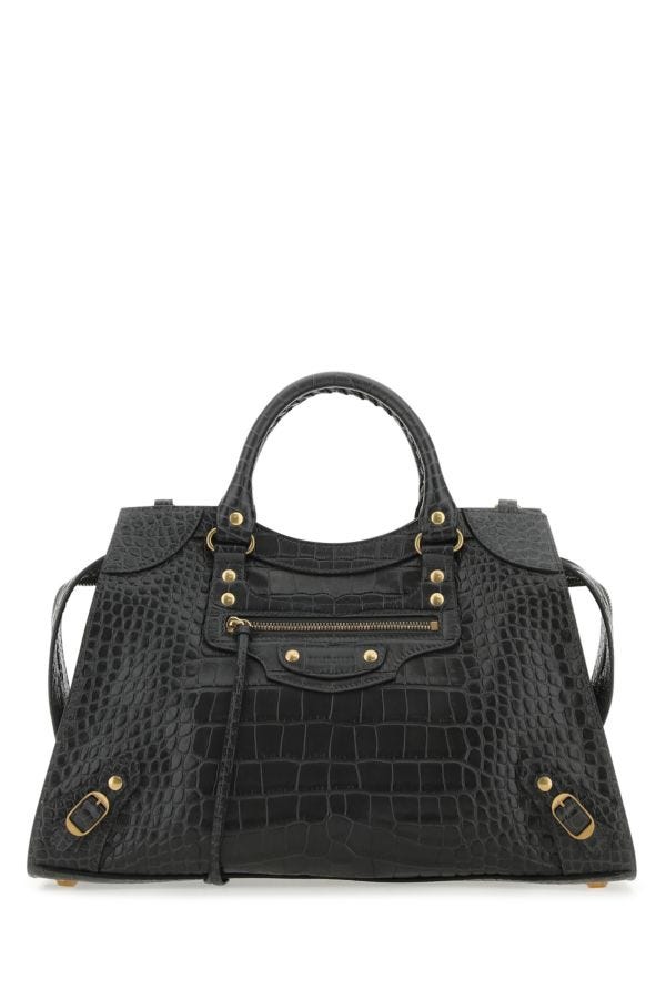 BALENCIAGA | Charcoal leather Neo Classic City handbag