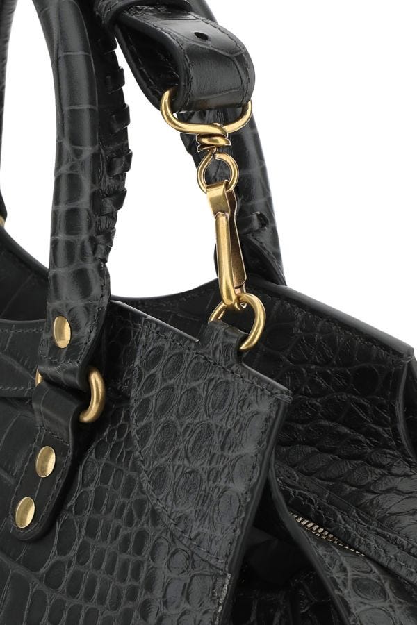 BALENCIAGA | Charcoal leather Neo Classic City handbag