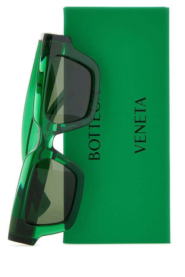BOTTEGA VENETA | Green acetate Hinge sunglasses