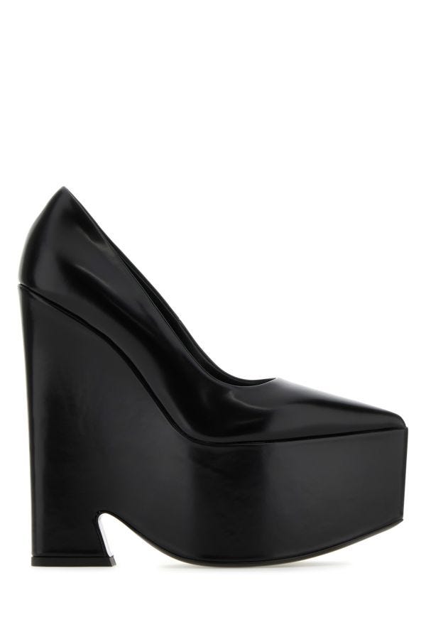VERSACE | Black leather Tempest pumps