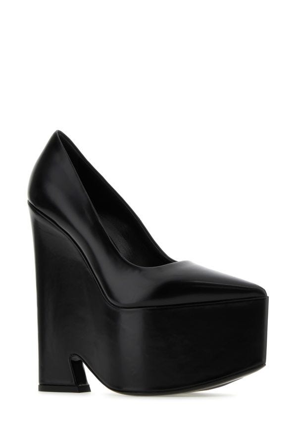VERSACE | Black leather Tempest pumps