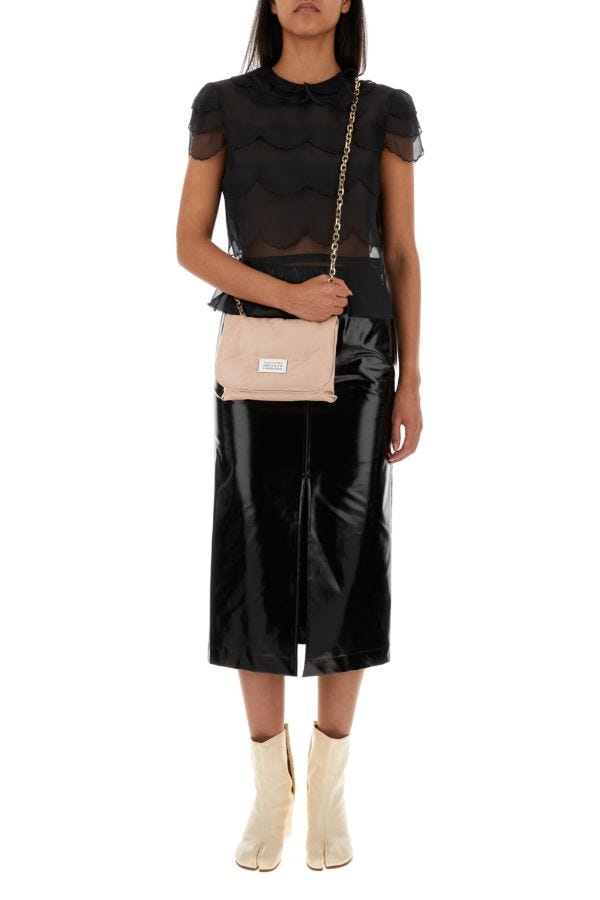 MAISON MARGIELA | Black stretch cotton skirt