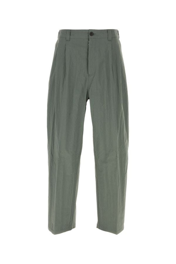 MAISON MARGIELA | Sage green cotton blend wide-leg pant