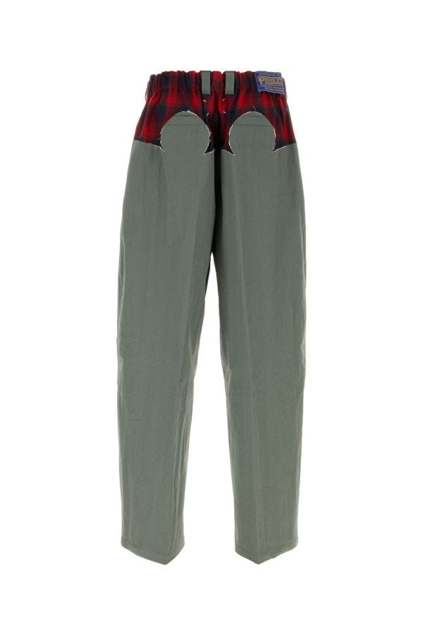 MAISON MARGIELA | Sage green cotton blend wide-leg pant