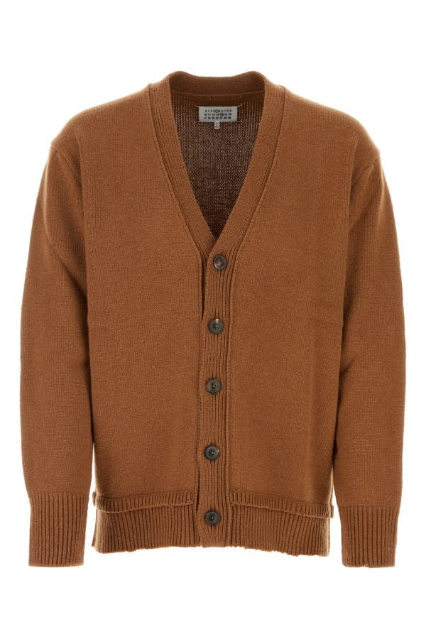 MAISON MARGIELA | Biscuit wool blend oversize cardigan