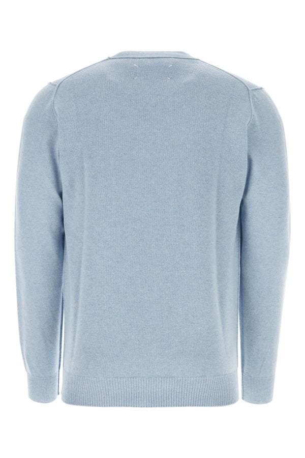 MAISON MARGIELA | Pastel light blue cashmere cardigan