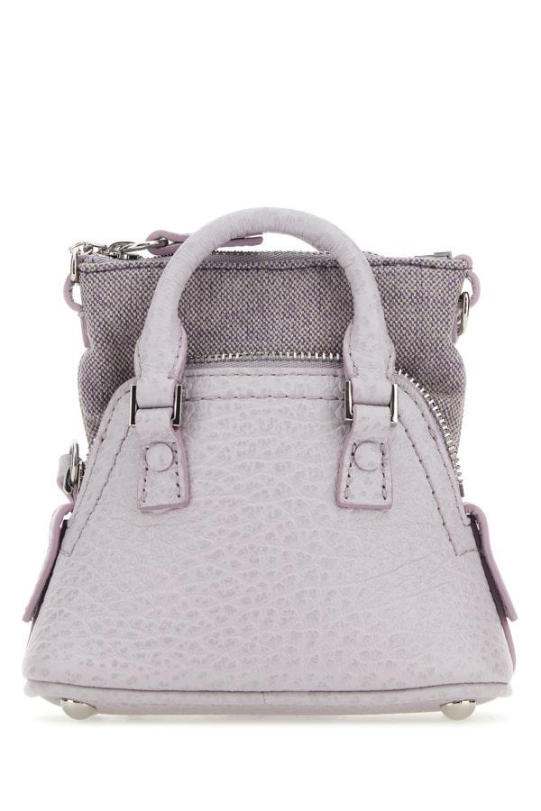 MAISON MARGIELA | Lilac leather and fabric 5AC Classique Baby handbag
