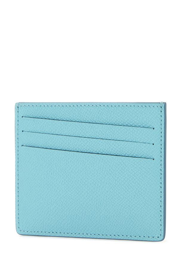 MAISON MARGIELA | Light-blue leather Four Stitches cardholder