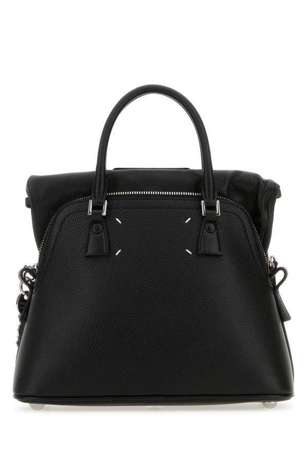 MAISON MARGIELA | Black leather mini 5AC handbag