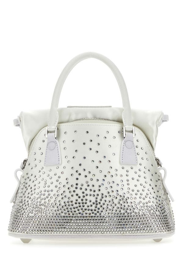 MAISON MARGIELA | White satin micro 5AC Classique handbag