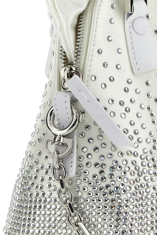 MAISON MARGIELA | White satin micro 5AC Classique handbag