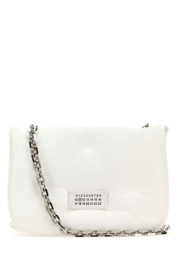 MAISON MARGIELA | White nappa leather small Glam Slam Flap crossbody bag