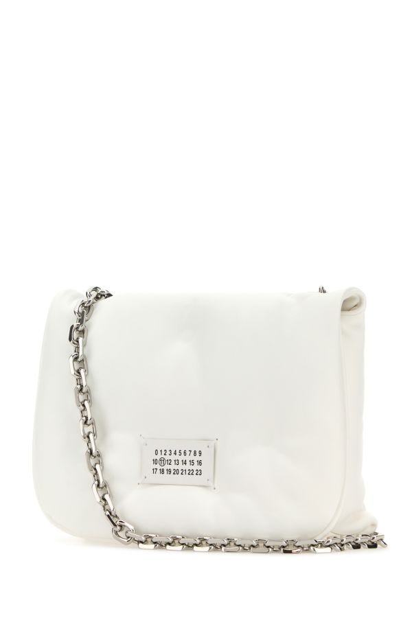 MAISON MARGIELA | White nappa leather small Glam Slam Flap crossbody bag