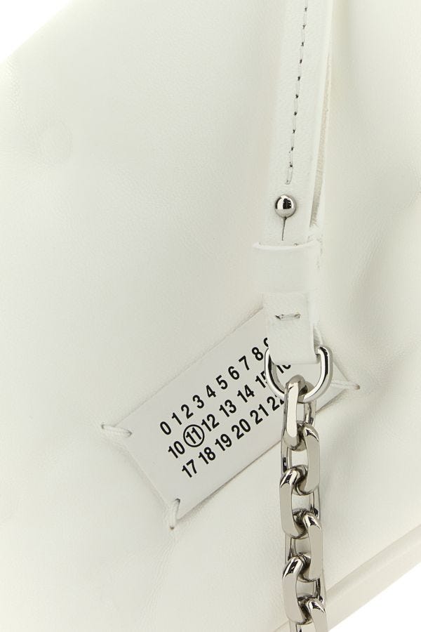 MAISON MARGIELA | White nappa leather small Glam Slam Flap crossbody bag