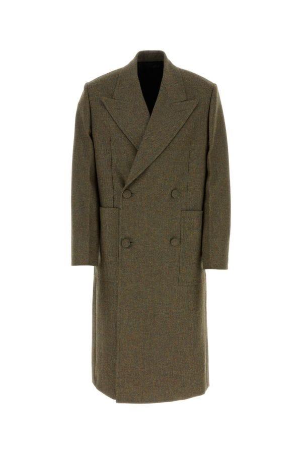 GIVENCHY | Khaki wool oversize coat