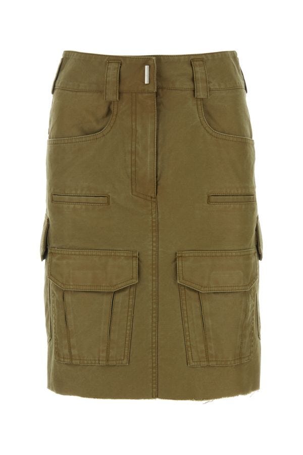 GIVENCHY | Army green cotton skirt