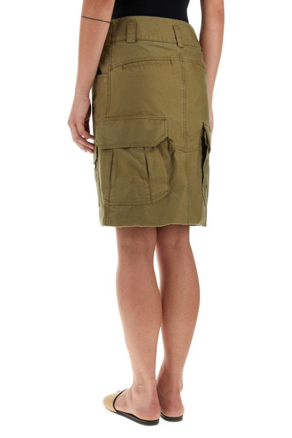 GIVENCHY | Army green cotton skirt