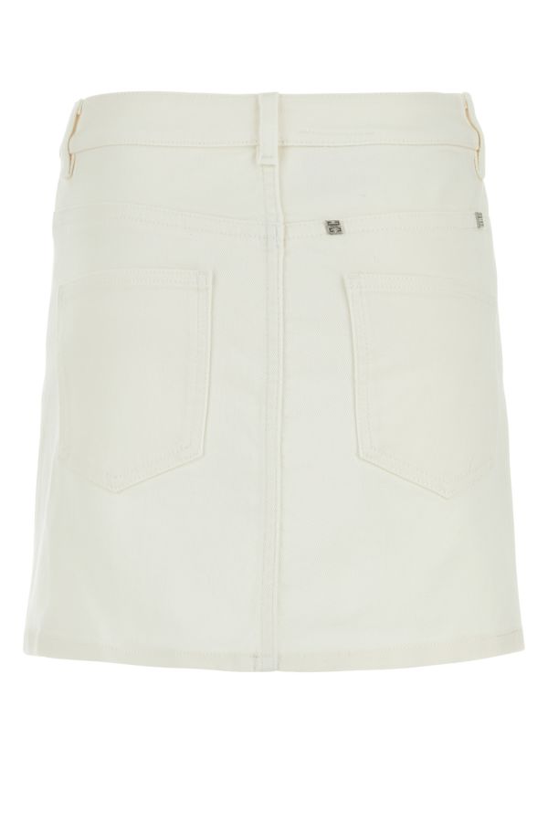 GIVENCHY | White denim mini skirt