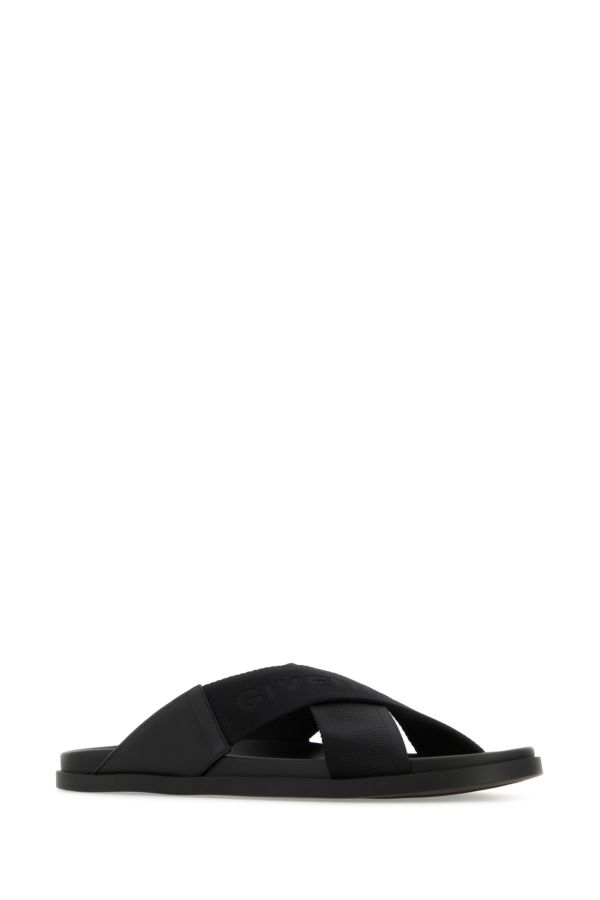 GIVENCHY | Black fabric slippers