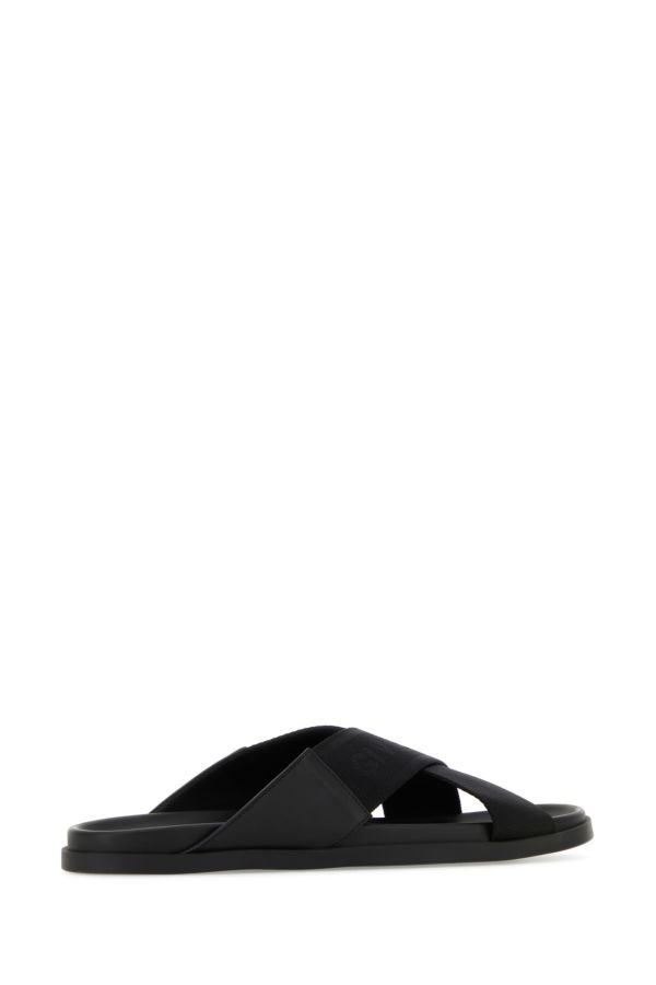 GIVENCHY | Black fabric slippers