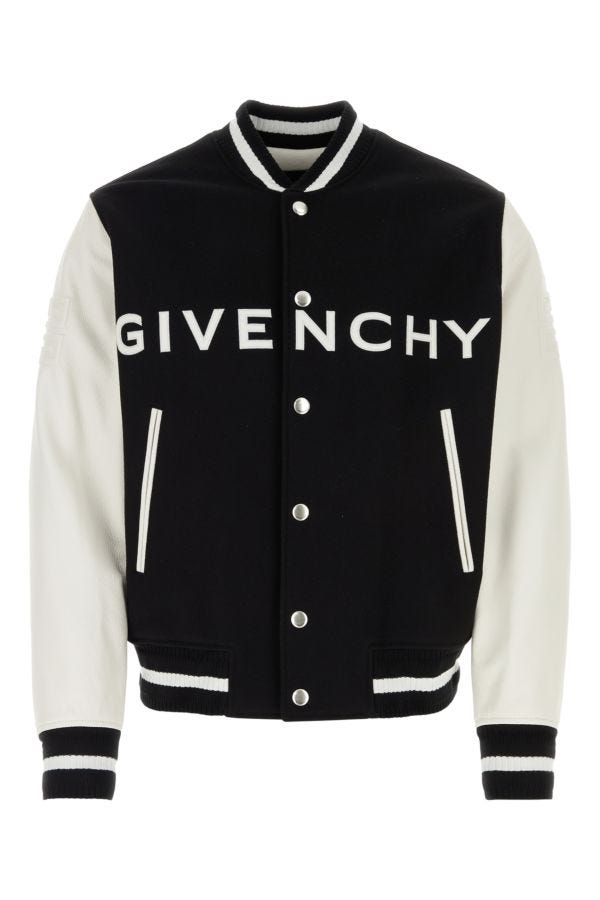 GIVENCHY | Black felt bomber jacket