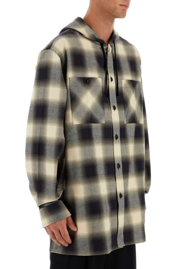 GIVENCHY | Embroidered flanel oversize shirt