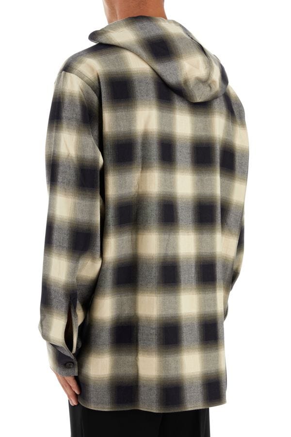 GIVENCHY | Embroidered flanel oversize shirt