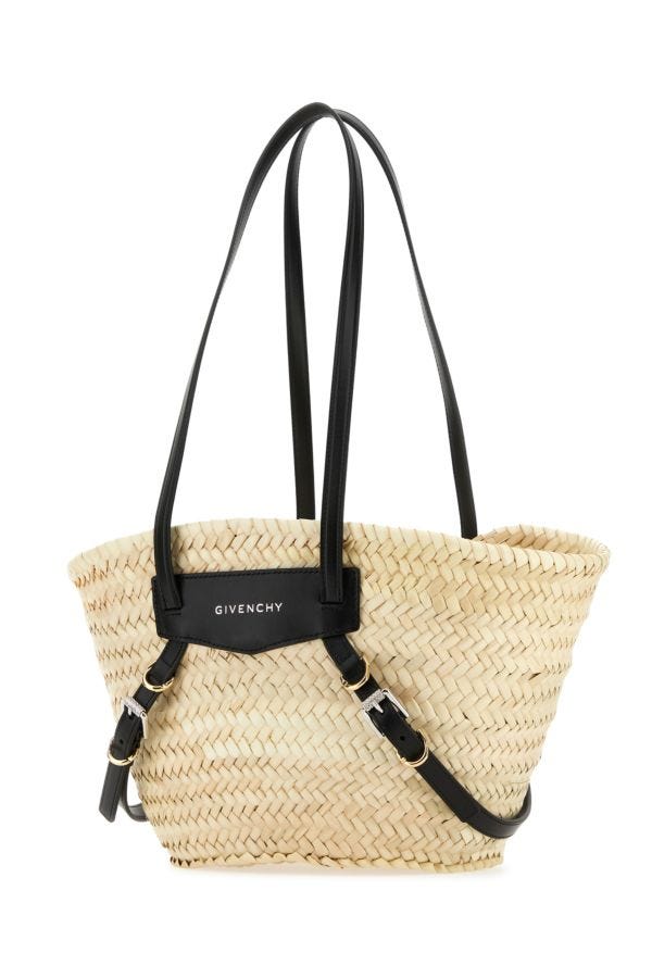 GIVENCHY | Straw small Voyou Basket shopping bag