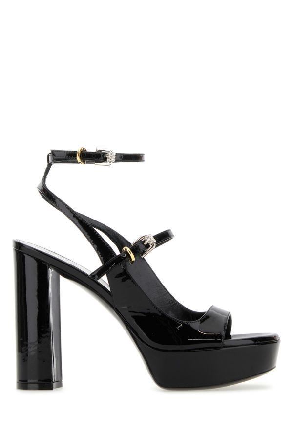 GIVENCHY | Black leather Voyou sandals